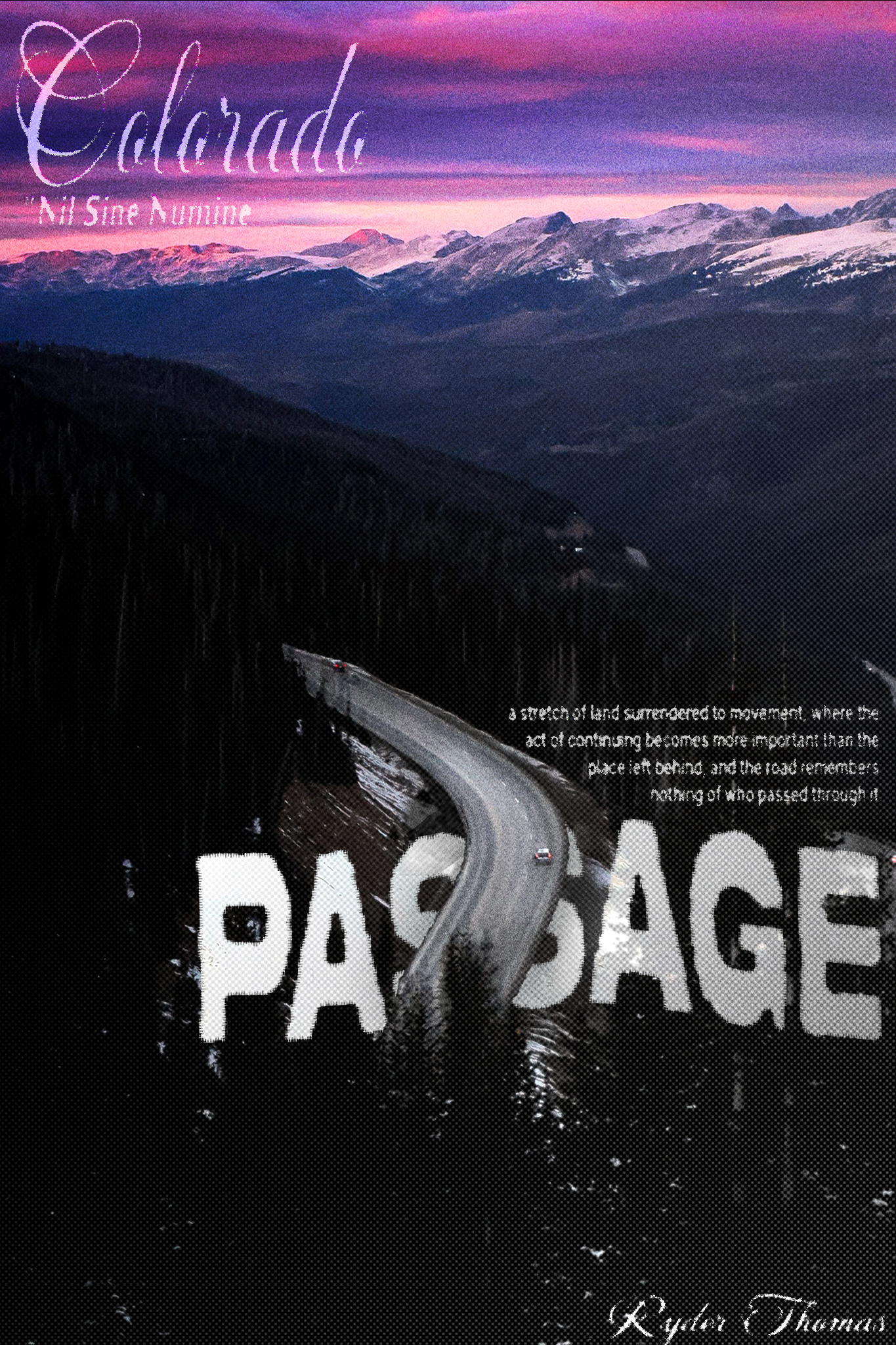 Passage mountain poster design